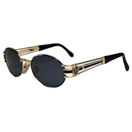 Óculos de sol Vintage Fendi Roma Dourado Preto