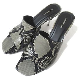 Autre Marque Hochhackige Python-Leder-Mules von Peter Do