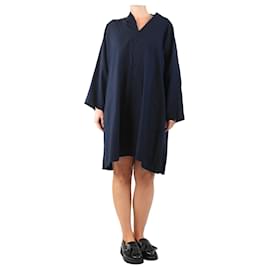 Autre Marque Navyblaue Knopf-Frontkleid - Größe M