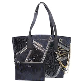 Borsa tote blu Marc Jacobs con pochette