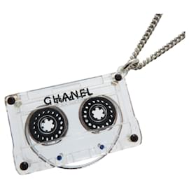 Chanel Kassettentape Strass-Halskette