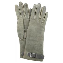 Warme khaki-Handschuhe von Hermès