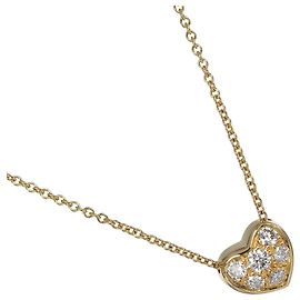 Collana a forma di cuore pavé Tiffany & Co. in oro giallo 18K
