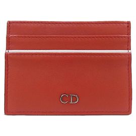 Christian Dior Red Business Card Holder