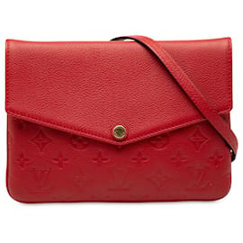 Louis Vuitton Rosso Monogram Empreinte Twice