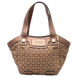 Borsa tote in tela Anagram marrone LOEWE