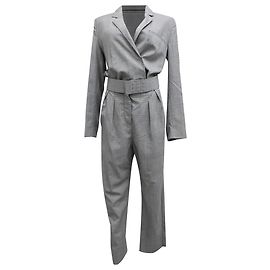 Mono de cuadros Prince of Wales Max Mara en lana gris