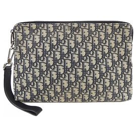 Borsa Christian Dior in beige, nero e blu