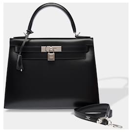 Borsa HERMES Kelly 28 in Pelle Nera - 103078 - Hermès