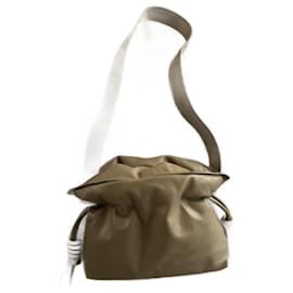 Borsa a mano Loewe Flamenco in pelle grigia