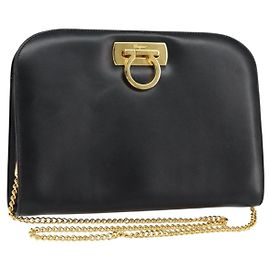Borsa a spalla in pelle Gancini Vintage di Salvatore Ferragamo, media