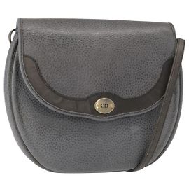 Bolso de hombro de cuero con logo CD vintage Christian Dior
