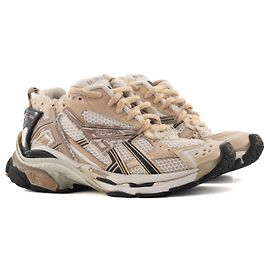 BALENCIAGA - Sneakers Runner in tela e pelle beige (Taglia 37)