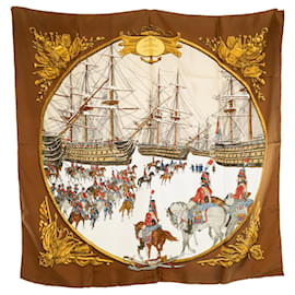 HERMÈS - Carré 90 Marine und Kavallerie Hermès aus mehrfarbigem Seidenstoff