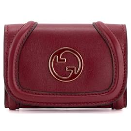 GUCCI - Blondie Gucci Kartenetui aus Leder in Bordeaux