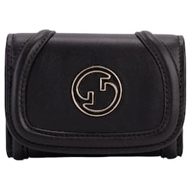 GUCCI - Porte cartes Blondie Gucci en cuir noir