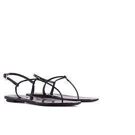PRADA - Sandali Prada in pelle verniciata nera (T38.5)