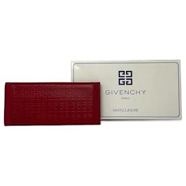 Vintage Givenchy Monogram Leather Long Etui Red