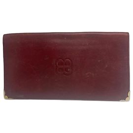 Porta-ID in pelle vintage Balenciaga / Porta carte marrone