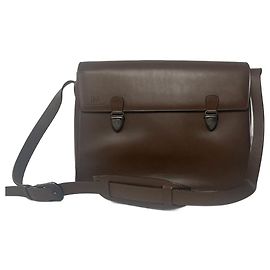 Borsa a spalla in pelle Issey Miyake vintage marrone