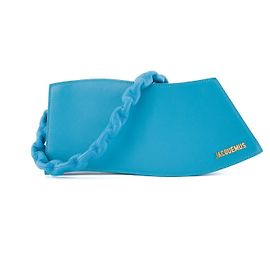 JACQUEMUS - Schultertasche La Vague Jacquemus aus blauem Leder