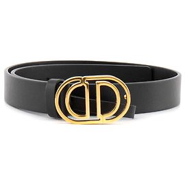 DIOR - Gürtel 30 Montaigne Dior aus schwarzem Leder (T65)
