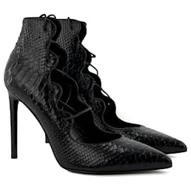 SAINT LAURENT - Saint Laurent Pumps aus Leder mit Python-Effekt (T37,5)