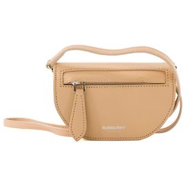 BURBERRY - Borsa a tracolla Olympia mini Burberry in pelle beige