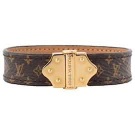 LOUIS VUITTON - Bracciale Nano Monogram Louis Vuitton in tela rivestita con monogramma (T17)