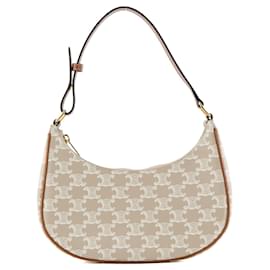 CELINE - Ava Celine Schultertasche aus beschichtetem Canvas in Triumph Beige - Céline