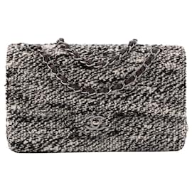 CHANEL - Borsa Classica/Timeless 11.12 Chanel in tweed nero e bianco vintage