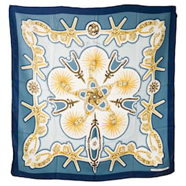HERMÈS - Foulard 90 Les Éperons Hermès in seta multicolore