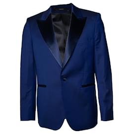 Blauer glänzender Blazer von Paul Smith