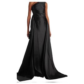 Solace London The Charo Asymmetrisches Kleid Schwarz