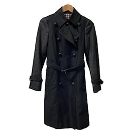 Trench coat de doble botonadura de materiales mixtos Aquascutum - Autre Marque