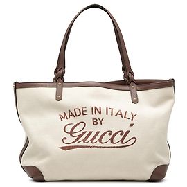 Borsa in tela marrone Gucci
