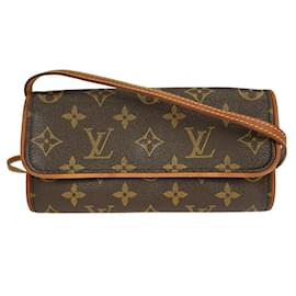 Borsa a mano doppia Louis Vuitton in tela Monogram PM