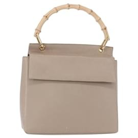 Borsa vintage Gucci in pelle con manico in bambù - Piccola
