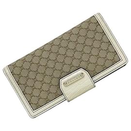 Céline Celine Beige und Weiß Bi-Fold Langbörse