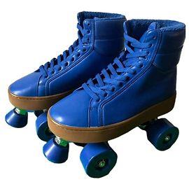 Bottega Veneta pattini a rotelle Quil blu in pelle