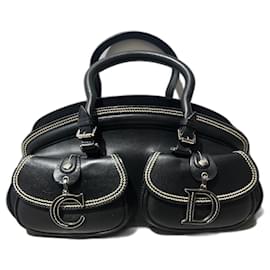 MITTELER DETEKTIV CHRISTIAN DIOR HANDTASCHE AUS SCHWARZEM LEDER Schwarze Handtasche - Dior