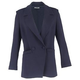Anine Bing Blazer Croisé en Polyester Bleu Marine