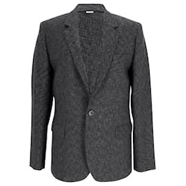 Iro grauer Woll-Tweed-Blazer mit einreihiger Knopfleiste