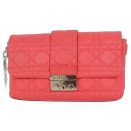 Christian Dior Miss Dior Borsa a spalla in pelle corallo