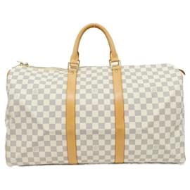 Bolso Boston Keepall 50 cm Damier Azur de Louis Vuitton