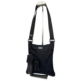 Vintage Gucci Multiway Leder-Polyester Tasche Schwarz