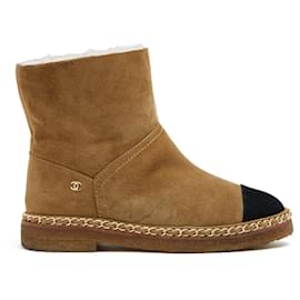 Chanel Stiefeletten 2 Farben EU36 Klassische 2 Farben Coco Neige Wildleder Kettenstiefel UK3.5 US6