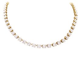 Collana fiume Cartier, oro giallo e diamanti.