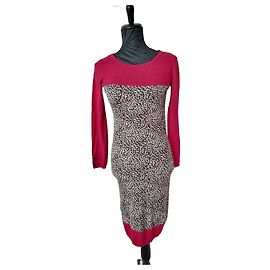Vestido Georges Rech Unanyme Fucsia Estampado Leopardo