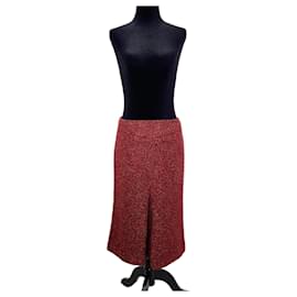 Falda roja melange de lana Max Mara